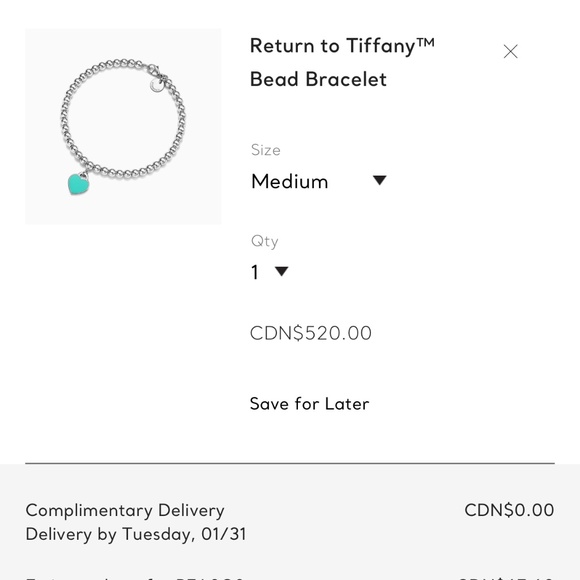 Authentic Tiffany & Co. Bead Bracelet - Picture 2 of 4